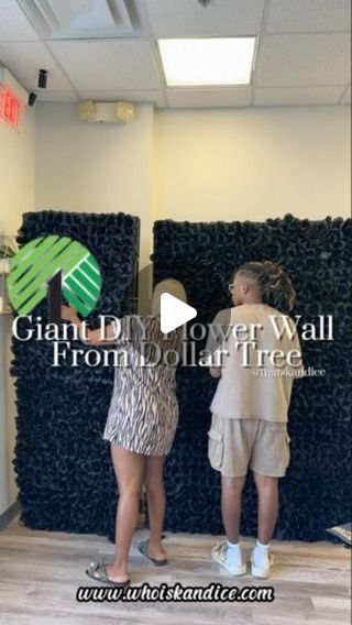 Kandice Stover | Author | Motivational Speaker | Mentor on Instagram: "DOLLAR TREE DIY GIANT FLOWER WALL 🌳🌹🖤 @dollartree  ✅ Handmade By Me ✅ All Materials For This Wall Are From Dollar Tree ONLY ✅ 100s of flowers, Foam Boards, Pool Noodles + Tape  🗣️ DOLLAR TREE CREW ‼️‼️ Check In!  👀 What Do You Think ??  🎨 Would You Try Making a Giant Flower Wall Using ONLY Materials From Dollar Tree❓❓  ✨ Omggg, is this your favorite project of mine yet 🥰   💰 yesss of course I’m renting this wall out for events 📞 hmu for deets 😃  ⬇️ Follow for more Dollar Tree Finds, DIY && more Party Decor!! @thatskandice   #dollartree #dollartreefinds #dollartreecommunity #dollartreediy #dollartreeobsessed #dollartreecrafts #dollartreeaddict #dollartreelover #dollartreedecor #dollartreefind #dollartreediys #d Diy Wall For Photoshoot, Backdrop Picture Ideas, Diy Backdrop Dollar Tree, Dollar Tree Photo Wall, Photo Shoot Decor Ideas, Black Flower Wall Backdrop, Event Selfie Wall, How To Cover A Wall For A Party, Diy 15 Party Decorations