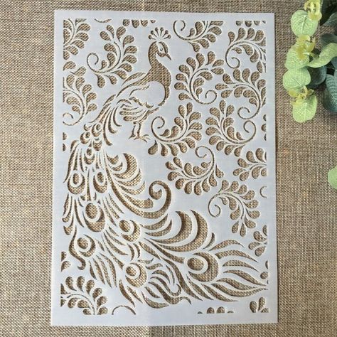 Stensil Bunga, Flower Stencil Patterns, Jaali Design, Stencil Painting On Walls, Textil Design, Eid Al Adha Mubarak, Soyut Sanat Tabloları, Flower Stencil, Fabric Wall Art