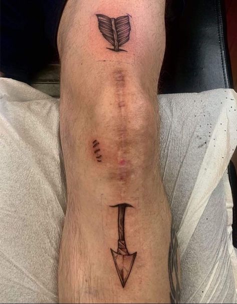 Scar Tattoo Ideas, Tattoo Ideas Knee, Zipper Tattoo, 88 Tattoo, Tattoo Over Scar, Lower Leg Tattoos, Saved Tattoo, Scar Tattoo, Magic Tattoo