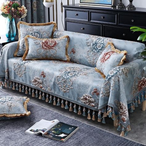 Floral Sofa, Cheap Sofas, Slip Covers Couch, Sofa Size, Furniture Slipcovers, L Shaped Sofa, Luxury Sofa, Couch Covers, Design Living Room