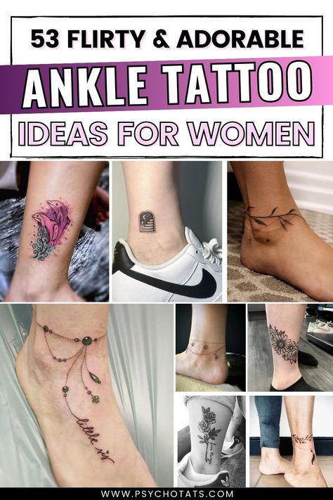 Flirty Tattoo Flirty Tattoos, Ankle Tattoo Designs, Meaningful Symbols, Ankle Tattoos For Women, Ankle Tattoos, Healing Tattoo, Modern Tattoos, Ink Ideas, Ankle Tattoo