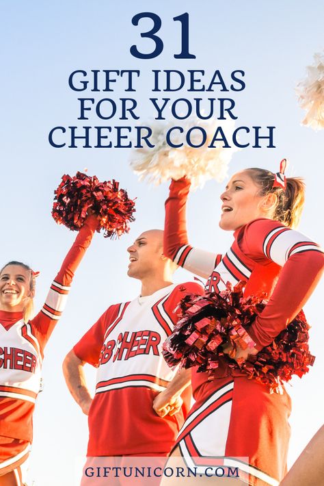 Finding the perfect cheer coach gift ideas can be a challenge. Should you get your coach something for their home? Should the gift be something they can wear? These are just a couple of the questions you’ll be faced with when selecting the best gift for your cheering coach. That’s why we’ve put together this list of cheerleading coach gift ideas for you. #cheerleading #cheercoach #cheerleaders #giftsforcoaches #sportsgifts Cheerleading Coach Gifts, Cheerleader Poses, Coach Christmas Gifts, Coach Gift Ideas, Senior Cheerleader, Cheer Dance Routines, Cheerleading Coach, Cheerleader Gifts, Cheer Banquet