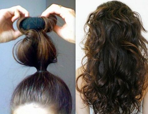 How to Curl Your Hair at Home Using a Sock not sure if this will work with my hair, but worth a try. Masks Illustration, Hair Overnight, Curl Your Hair, Sock Bun, Overnight Hairstyles, Curl Hair, Heatless Hairstyles, Indian Hair, Great Hair