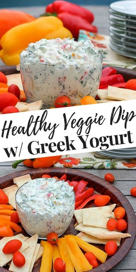 Veggie Dip With Greek Yogurt, Party Snacks Easy Appetizers, Dip With Greek Yogurt, Yogurt Ideas, Healthy Veggie Dip, Healthy Appetizers Easy, Party Snacks Easy, Healthy Veggie, Snacks Easy