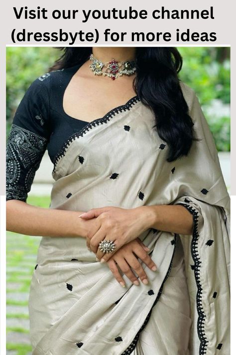 Neck For Blouse Saree, Close Neck Silk Saree Blouse Designs, Cotton Saree Sleeve Design, Latest Design Of Blouse Neck, Blouse Patterns High Neck, Blouse High Neck Designs Latest, Front High Neck Blouse Designs, Saree Blouse High Neck Designs, Front Neck Blouse Design Indian