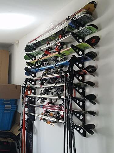 Ski Storage Multi Rack | Horizontal Wall Mount | Skis and Poles Holder | StoreYourBoard : Amazon.ca: Sports & Outdoors Ski Equipment Storage, Ski Rack Garage, Ski Mask Girl, Ski Outfits For Women, Outfit Ski, Snowboard Storage, Mode Au Ski, Garage Velo, Sports Equipment Storage