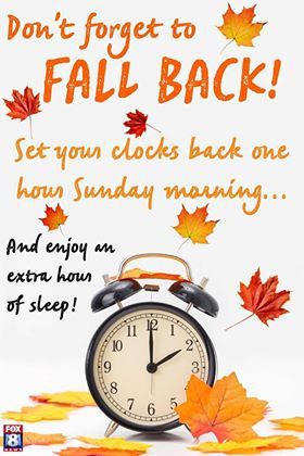 Don’t forget to fall back! Daylight Saving Time ends Sunday | fox8.com Fall Back Time Change, Daylight Savings Fall Back, Set Clocks Back, Fall Back Time, Spring Forward Fall Back, Daylight Savings Time Humor, Clocks Fall Back, Daylight Saving Time Ends, Clocks Go Back