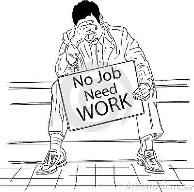 outline-vector-unemployed-man-sitting-sad-pose-showing-need-job-board-sketch-drawing-man-holding-holding-sign-need-job-poor-man-holding-poster-asking-job-cartoon-doodle Unemployment Poster Drawing, Poor Person Drawing, Unemployment Drawing, Unemployment Illustration, Unemployment Poster, Job Cartoon, Kids Reference, Holding Sign, Drawing Man