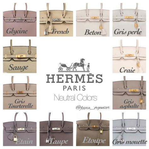 Finally, I've got the time to make a collage with all actual neutral colors of hermes! I hope it will be useful and actual🙂 ⠀ I have… Hermes Kelly Colors, Hermes Color Chart, Hermes Birkin Colours, Hermes Colors, Hermes Wishlist, Sac Hermes Kelly, Hermes Collection, High Heels Classy, Colorful Handbags