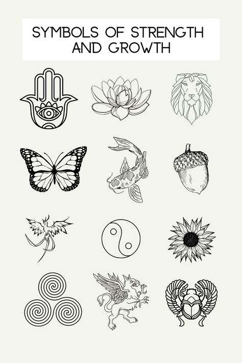 16 Symbols of Strength and Growth - A Thousand Lights Symbols That Mean Growth, Things That Symbolize Growth, Self Growth Symbols, One Day At A Time Symbol, Things That Symbolize Strength, Tattoos To Symbolize Strength, Tattoo That Symbolizes Growth, Kindness Tattoo Symbols, Tattoos Signifying Growth