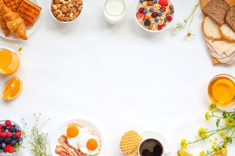 Healthy breakfast with muesli, fruits, b... | Premium Photo #Freepik #photo #breakfast-food #breakfast #breakfast-plate #breakfast-table Breakfast Background, Premium Photo, Healthy Breakfast, Nuts, Breakfast Recipes, White Background, Honey, Cafe, Stock Photos