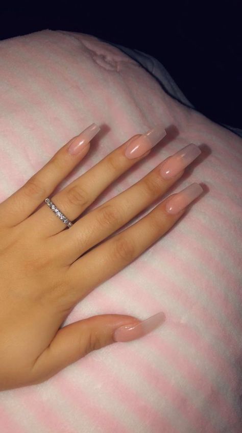 Nude Baddie Nails – Best White French Tip Nails - davidreed.co Clear Opaque Nails, Nails With Clear Acrylic, Long Natural Looking Acrylic Nails, Long Clear Acrylic Nails Square, Clear And White Acrylic Nails, Clear Tips Nails, Nude Square Nails Long, Clear Tips Acrylic Nails, Ombre Clear Nails