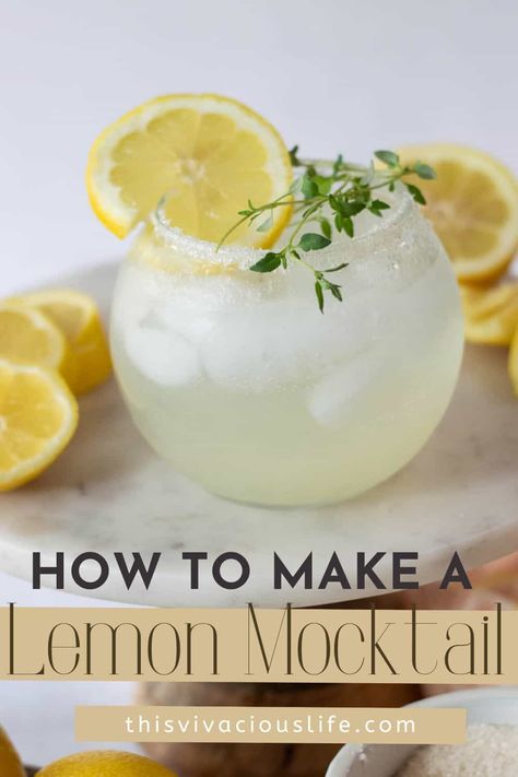 Lemon Mocktail Recipes, Lemon Drop Mocktail Recipe, Club Soda Mocktail, Lemon Mocktail Non Alcoholic, Lemon Drop Mocktails, Sour Mocktail Recipe, Club Soda Drinks Non Alcoholic, Lemonade Mocktails Non Alcoholic, Seedlip Recipes