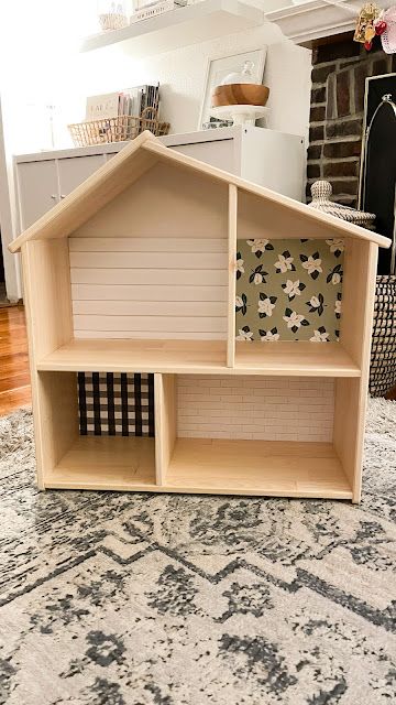 Domestic Fashionista: Ikea Dollhouse Makeover Diy Dollhouse From Cube Storage, Flisat Dollhouse Makeover, Ikea Dollhouse Makeover, Ikea Dollhouse Hack, Flisat Dollhouse, House Diys, Dollhouse Shelf, Dollhouse Makeover, Ikea Dollhouse