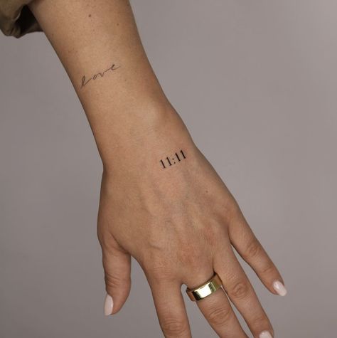 Time Heals Tattoo, Almost Healed, 11 11 Tattoo, Small Words Tattoo, Tiny Finger Tattoos, Cute Finger Tattoos, Hand And Finger Tattoos, Delicate Tattoo, Initial Tattoo