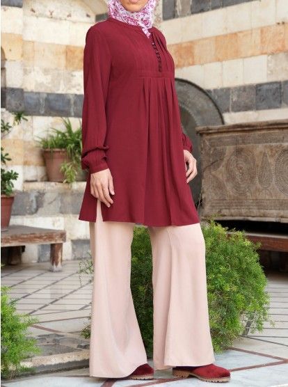 Carefree Blouse Draped Sleeves, Delicate Feminine, Fashion Tops Blouse, Muslim Fashion Dress, Drape Sleeves, Womens Maxi Skirts, Muslim Fashion Outfits, Muslimah Fashion Outfits, Pleated Bodice