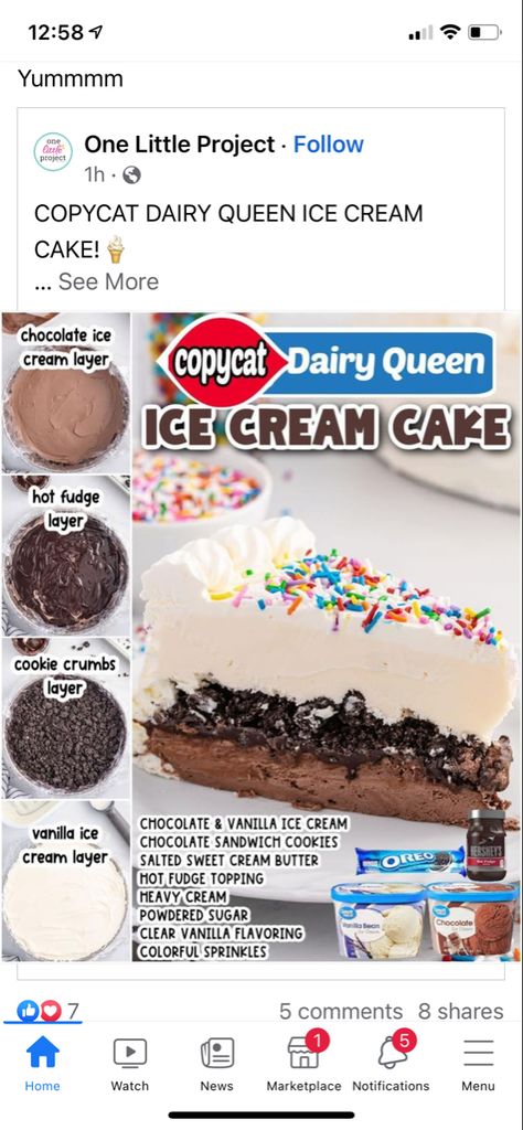 Dairy Queen Ice Cream Cake Recipe, Dairy Queen Ice Cream, Make Ice Cream Cake, Diy Ice Cream Cake, Dairy Queen Ice Cream Cake, Hot Fudge Topping, Cake Receipe, Easy Ice Cream Cake, Ice Cream Cake Recipe