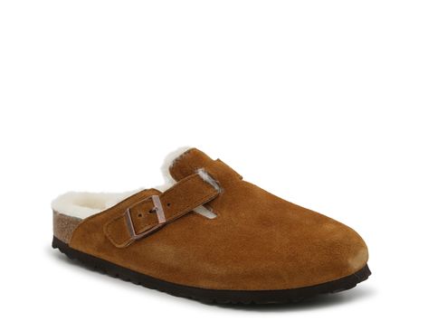 Boston Shearling, Birkenstock Boston Shearling, Auburn Color, Boston Clogs, Mens Shoes Sandals, Mens Slides, Cozy Style, Boston Clog, Trending Boots