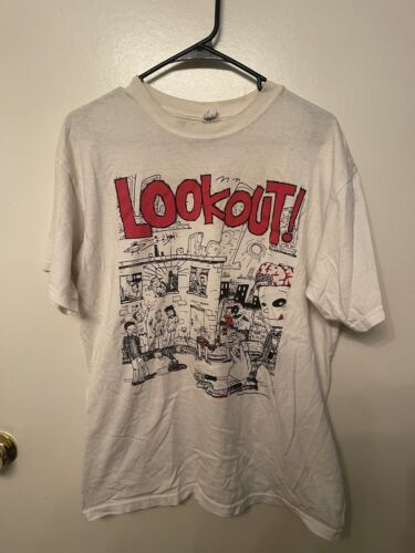 Rare Vintage Lookout Records T Shirt Crimpshrine Green Day Operation Ivy 90s L | eBay Vintage Shirt Aesthetic, Vintage Tshirts Aesthetic, Cool T Shirts Vintage, Sublime Shirt Outfit, Layered Shirts Outfit 90s, 90s Shirts Vintage, Layered Shirts Outfit, Fletcher Outfits, 90s Graphic Tees Vintage