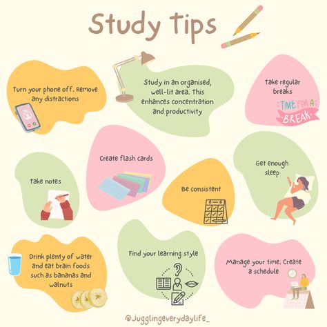 To be on top form and succeed in your studies, follow these tips as shown 📝✨ - #studygram #study #studymotivation #intellectual #education #planning #learning #studytips #eatwell101 #mentalwellness #consistency #productivity #productive How To Be Productive In Studies, Psych 101, Finding Your Style, Good Foods, Pastel Room, Learning Style, Brain Food, School Motivation, Study Inspiration