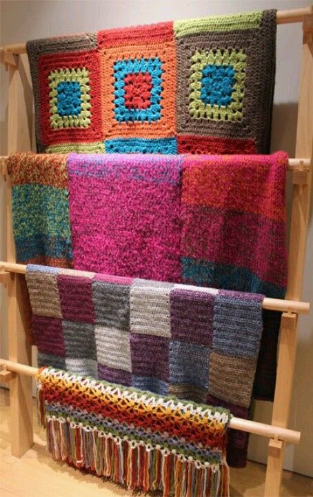 <3 Yarn Studio, Crochet Blanket Colors, Yarn Display, Blanket Colors, Easy Crafts For Teens, Crochet Shawl Diagram, Yarn Ideas, Crochet Baby Beanie, Crafts For Teens To Make