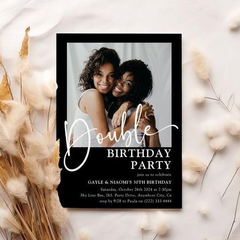 Double Birthday Party, Double Birthday Parties, Elegant Birthday, Adult Birthday Party, Event Details, Online Invitations, Milestone Birthdays, Birthday Party Invitation, 30th Birthday