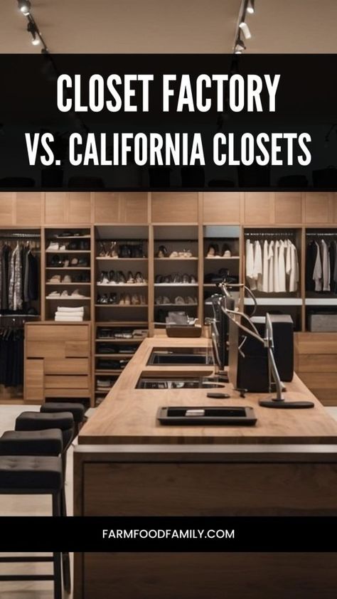 Closet Factory vs. California Closets: Who Builds A Better Custom Closet? 3 Closet Factory Closets, Closet Factory, No Closet Solutions, California Closets, Custom Closet, Custom Closets, Closet System, Organization Solutions, Tailored Design