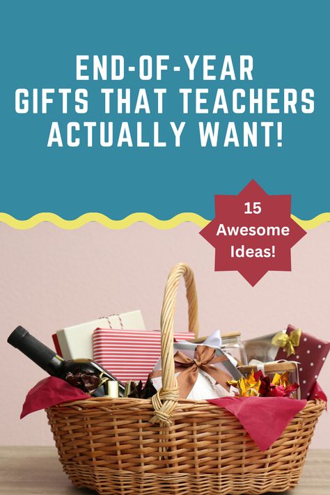 Find the perfect gift to say 'thank you' with our list of the 15 best end-of-year teacher gifts! Make their day memorable and meaningful. End Of Year Paraprofessional Gifts, Gift Ideas For Teachers End Of Year, Meaningful Teacher Gifts, Year End Teacher Gift Ideas, End Of The Year Teacher Gift Ideas, Teacher End Of Year Gifts, Year End Teacher Gifts, Teacher Gifts End Of Year, Paraprofessional Gifts