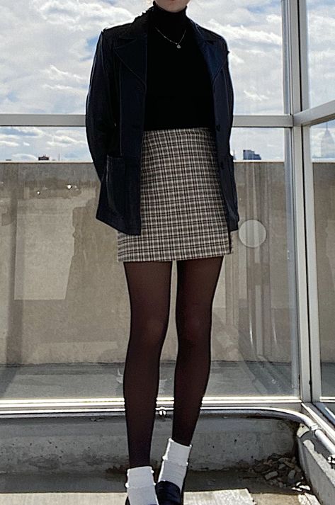 [SponsoredPost] 85 Most Saved Mini Skirt Fits Winter Ideas To Try Out 2023 #miniskirtfitswinter Black Stockings Outfit Casual Summer, Mini Skirt Outfit Dark Academia, Plaid Skirt Office Outfit, Plaid Skirt Business Outfit, Plaid Skirt Business Casual, Business Casual Mini Skirt, Plaid Skirts Aesthetic, Business Casual Skirt Outfits Winter, 6th Form Outfits Summer