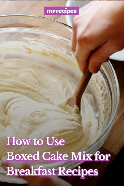 Looking for breakfast ideas? Use this baking guide to learn how to use boxed cake mix to cook breakfast recipes. You will love using boxed cake mix to bake muffins and coffee cake for breakfast or brunch. Box Cake Mix Recipes Breakfast, Breakfast Cake Mix Recipes, Coffee Cake With White Cake Mix Boxes, Cake Mix To Muffins, White Cake Mix Breakfast Recipes, Cakemix Muffins Boxed Cake Mixes, White Cake Mix Muffins, Recipes For Cake Mixes Boxes, Cake Mix Coffee Cake Easy