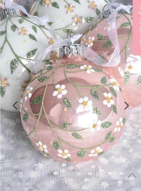 I Heart Much Shabby Chic Coquette Ornaments, Vintage Valentine Crafts, Pink Christmas Wreath, Lisa Robertson, Pink Christmas Ornaments, Christmas Coquette, Christmas Decoupage, Coquette Christmas, Pink Xmas