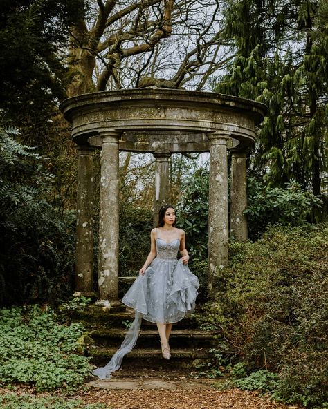 Wearing Andrea Leo Couture Princess Shot, Starry Night Dress, Fairytale Photoshoot, Well Cover, Prom Photoshoot, Grad Photoshoot, Fairytale Photography, Gorgeous Houses, Midnight Garden