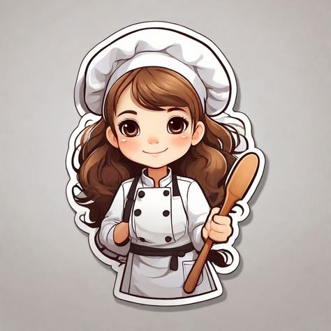 Chef Sticker, Cartoon Chef, Baking Logo Design, Food Logo Design Inspiration, Chef Logo, Airplane Wallpaper, Children's Comics, Cake Logo Design, Poster Diy