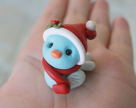 Browse unique items from GnomeWoods on Etsy, a global marketplace of handmade, vintage and creative goods. Clay Christmas Decorations, Clay Owl, Mini Clay, Clay Bird, Clay Birds, Clay Christmas, Polymer Clay Ornaments, Polymer Clay Figures, Sculpey Clay