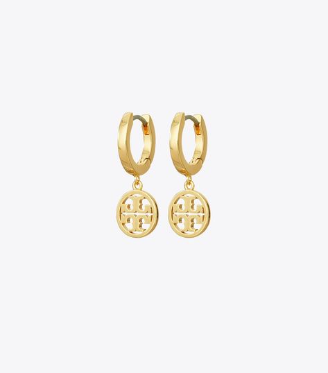 Miller Huggie Hoop Earring: Women's Designer Earrings | Tory Burch Tory Burch Earrings, Preppy Jewelry, Jewelry Accessories Ideas, Girly Accessories, Stacked Jewelry, Tory Burch Miller, Jewelry Lookbook, Huggie Hoop Earrings, Girly Jewelry