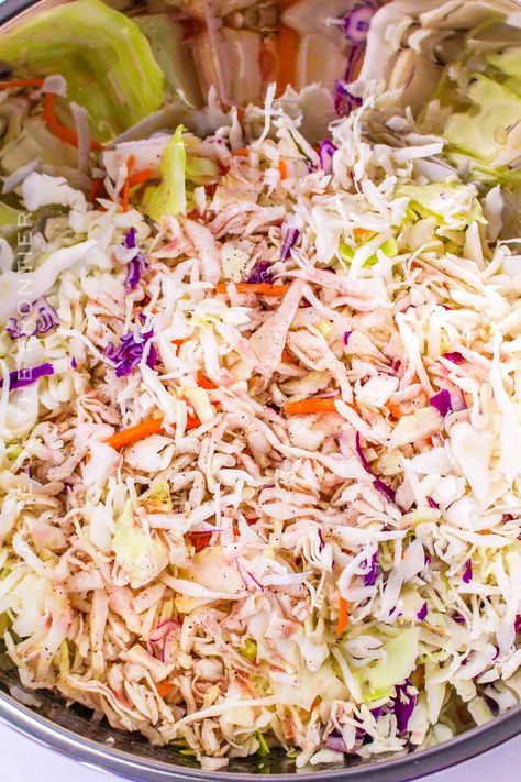 Spicy Vinegar Coleslaw Recipe, Coleslaw Recipe Vinagrette, Red Wine Vinegar Coleslaw Recipe, Red Cabbage Coleslaw Recipe, Cole Slaw Recipe No Mayo, Oil And Vinegar Coleslaw, Coleslaw With Vinegar Dressing, Vinegar Coleslaw Recipe, Apple Coleslaw Recipe