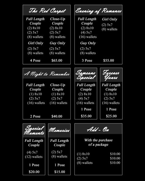 Photographers Price List, Photography Prices, Photography Price List, Cake Form, Prom Picture, Home Studio Photography, Prom Photoshoot, Prom Photography, Makeup Images