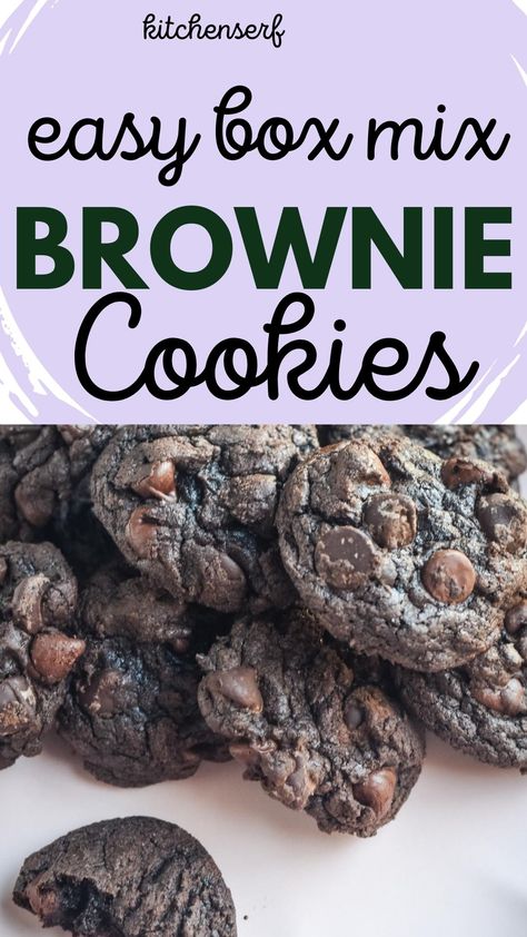 Looking for a quick and easy dessert? These brownie mix cookies are the answer! Made with just a box of brownie mix, they’re soft, chewy, and full of rich chocolate flavor. Perfect for when you need a last-minute treat or want something chocolatey but don’t have time for baking brownies. Boxed Brownie Recipes, Ghirardelli Brownie Mix, Homemade Baking Powder, Fudgy Cookies, Baking Powder Recipe, Baking Brownies, Homemade Brownie Mix, Make Box, Brownie Mix Cookies