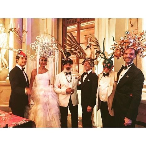 Aquazzura's Edgardo Osorio Turns 30 With A Surrealist Ball In Florence Rothschild Surrealist Ball, Surrealism Ball, Surrealist Party, Surreal Party, Surrealist Ball, Classic Car Photoshoot, Edgy Bridal, Masquerade Ball Party, Secret Party