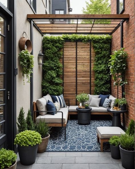 20 Perfect Tiny Patio Ideas For Townhouses – ToolzView Narrow Patio Decorating Ideas, Townhouse Patio Ideas, Small Patio Ideas Townhouse, Patio Ideas Townhouse, Tiny Patio, Patio Ideas, Tiny House, Sweet Home, Patio