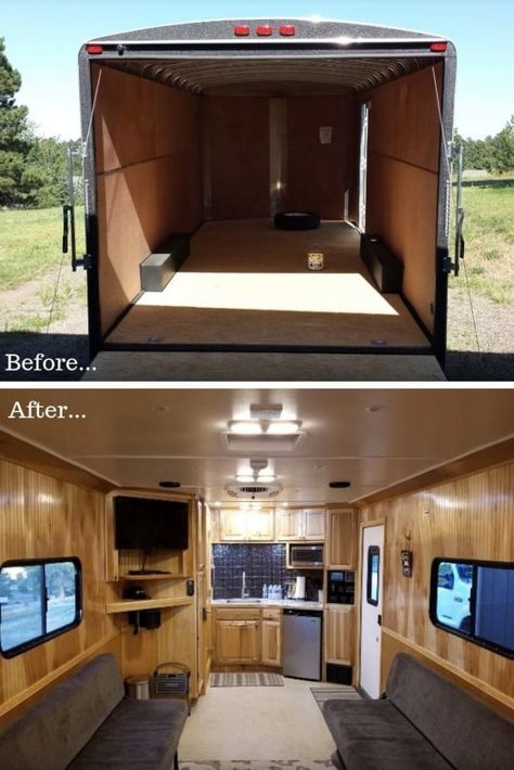 10+ Cargo Trailer Conversion Ideas to Inspire Your Camper Build Trailer Conversion Ideas, Camper Floor Plans, Renault Kangoo Camper, Opel Vivaro Camper, Utility Trailer Upgrades, Utility Trailer Camper, Hunting Trailer, Enclosed Trailer Camper, Vw T5 Camper