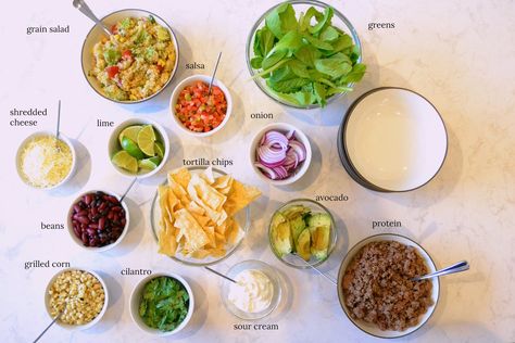 DIY Taco Bar | Love & Food ForEva Best Taco Recipe, Diy Taco Bar, Protein In Beans, Taco Ingredients, Easy Ground Beef, Beef Tacos, Ground Beef Tacos, Taco Recipe, Going Vegetarian