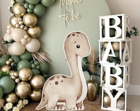 NIAxNIOParty - Etsy Poland Baby Shower Location Ideas, Baby Dinosaur Baby Shower Ideas, Dinosaur Gender Reveal, Dinosaur Baby Shower Ideas, Baby Dinosaur Party, Boy Baby Shower Ideas, Baby Shower Theme Decorations, Unicorn Cake Topper, Unicorn Party Decorations