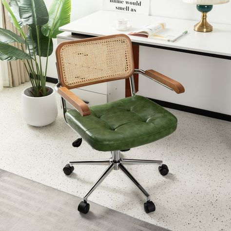 Dakota Fields Carli Office Chair | Wayfair Unique Office Chair, Whimsical Office Decor Work Spaces, Desk Chair Cute, Amazon Office Chair, Boho Office Chair, Cozy Office Chair, Cool Office Chairs, Desk Chair Aesthetic, Cute Office Chair