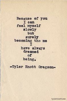 I want always be the best man but to you I will be the best man I can be I can't promise that I'll change completely for you cause then I would be me but I will be the husband you tell everybody that ya luvs and is proud of I never want to be a embarrassment to you ! Meaningful Thoughts, Prison Wife, Heart Warming Quotes, Cute Love Quotes, Les Sentiments, E Card, Love Images, Typewriter, The Words