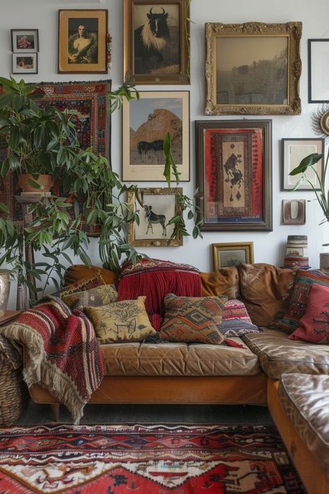 Vintage Decor Styling, American Traditional Decor, Vintage Living Room, Apartment Decor Inspiration, Apartment Inspiration, Boho Living Room, Living Room Inspo, A Living Room, Eclectic Home