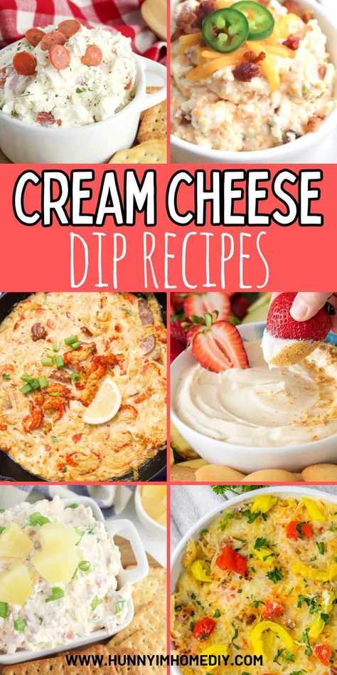 Cream Cheese Wonton Dip, Party Food With Cream Cheese, Quick Dips With Cream Cheese, Ina Garten Dip Recipes, Simple Cheese Dip 3 Ingredients, Cowboy Candy Dip Cream Cheeses, Bugle Dip Recipes, Cream Cheese Bean Dip Recipes, Quick Cream Cheese Recipes