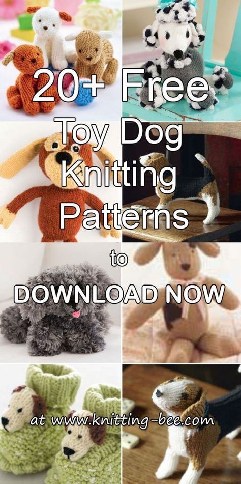 Knitted toys Dog Knitting Patterns, Dog Knitting, Tiny Amigurumi, Toy Knitting Patterns, Knitting Patterns Free Dog, Knitted Bunny, Amigurumi Knitting, Knitted Toys Free Patterns, Animal Knitting Patterns