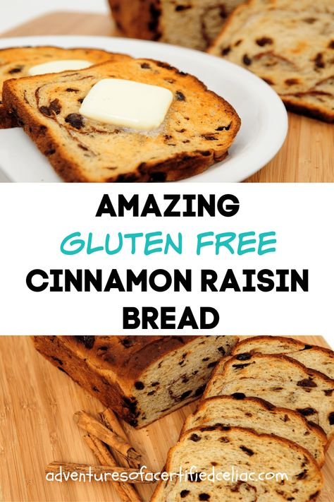 Gluten Free Cinnamon Raisin Bread, Cinnamon Raisin Bread Recipe, Gluten Free Bread Machine, Homemade Gluten Free Bread, Gluten Free Cinnamon, Cinnamon Raisin Bread, Gluten Free Recipes Bread, Raisin Bread, Homemade Gluten Free