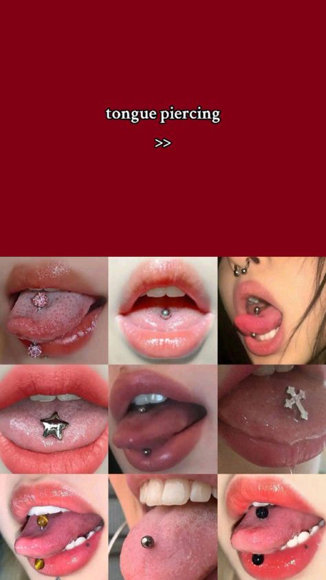 Cute Tongue Piercing, Long Messy Hair, Piercing Chart, Pretty Ear Piercings, Face Piercings, Cool Piercings, Facial Piercings, Cute Piercings, Types Of Piercings